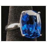 Sterling Silver ring with gemstone sz 7