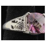 Sterling Silver ring with gemstone sz 7
