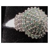 Sterling Silver ring with gemstone sz 7