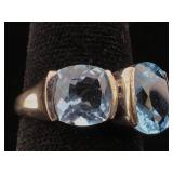 Sterling Silver ring with gemstone sz 7