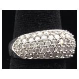 14K Gold Ring with Diamonds and Gemstones 6.4g