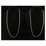 2-Sterling necklaces 22"