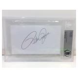 Signed Pete Rose BAS Certified Cased Index Card