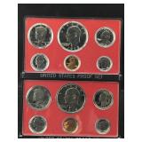 2- US coin proof sets 1970