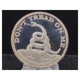 Silver DONT TREAD ON ME 999 Silver 1 oz