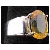 Sterling Silver ring with gemstone sz 7