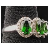 Sterling Silver ring with gemstone sz 7