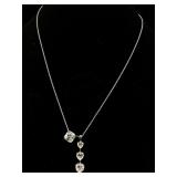 Sterling Necklace with 2 pendants