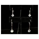 2- pairs Silver earrings