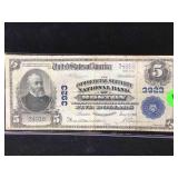 National Currency $5 note 1902 Boston