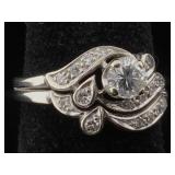 14K Gold Ring 1/4 ct Diamond 5.5g sz 5