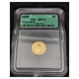 2006 1/10 oz Gold eagle ICG MS70