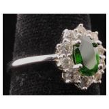 Sterling Silver ring with gemstone sz 7