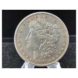 1891 S Silver Morgan dollar