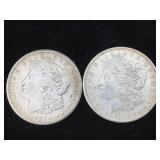 2-Silver Morgan dollars