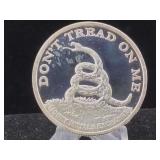 Silver DONT TREAD ON ME 999 Silver 1 oz