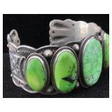 Indian Sterling Bracelet with turquoise 101g