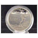 1991 Korean War Comm. Silver Proof Dollar