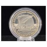 1987 Constitution Comm. Silver Dollar with Box