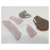 Thin sliced geode specimens and thicker rose