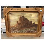 Vintage Mixed Media wall art. Artist info on