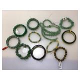 Assorted gemstone and bead jewelry.