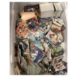 Huge bin of unsorted sports cards