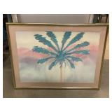 Print framed to 38x29. Palm tree.
