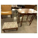 Side Table and Ottoman W/ Storage Space