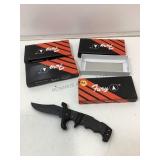 4 NIB Fury pocket knife.