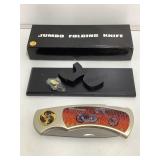 NIB Jumbo folding knife. Chopper design.