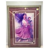 Pat McAllister Signed Lithograph on Paper. Ribbon