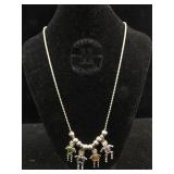 Sterling charm necklace