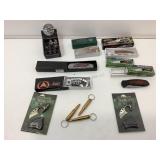 New knives and novelty items.