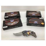 4 NIB collectible fantasy pocket knife
