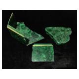 Malachite stone fragments. Zaire, Africa.