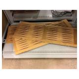 3 woven wood cabinet doors. 40.5x15