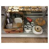 Serving ware and kitchen items.