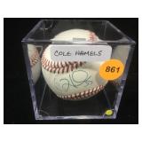 Cole hamels autographed baseball with coa Cole hamels autographed baseball with coa