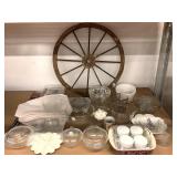 Assorted glassware and home decor Assorted glassware and home decor