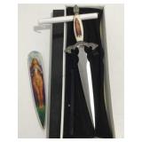 NIB goddess knife with sheath. NIB goddess knife with sheath.