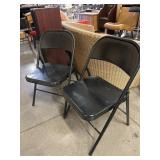 Pair of Black Folding Chairs Pair of Black Folding Chairs