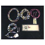 Lot of glass bead necklaces and more Lot of glass bead necklaces and more