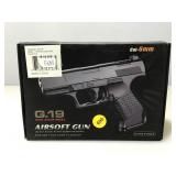 NIB G19 Zinc alloy steel air soft BBgun. NIB G19 Zinc alloy steel air soft BBgun.