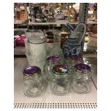 Canisters, vases and pottery pitcher. Canisters, vases and pottery pitcher.