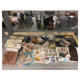Wood trims, bobbin lace kit, parchment paper and Wood trims, bobbin lace kit, parchment paper and