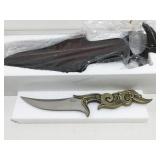 NIB Tomahawk brand fantasy knife with display NIB Tomahawk brand fantasy knife with display