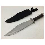 NIB knife with fabric sheath. NIB knife with fabric sheath.