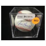 Jose Bautista autographed baseball with coa Jose Bautista autographed baseball with coa
