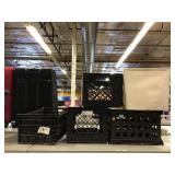 Storage crates and basket. Storage crates and basket.